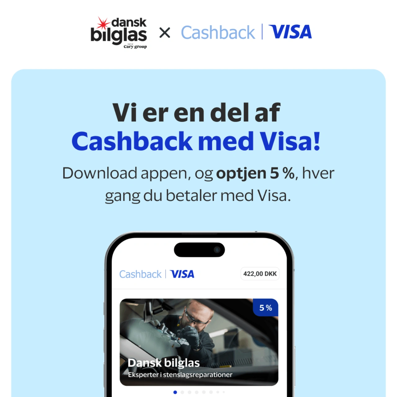 Sådan får du 5 % cashback